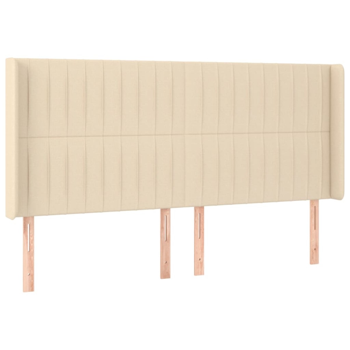vidaXL Κρεβάτι Boxspring με Στρώμα & LED Κρεμ 200x200 εκ. Υφασμάτινο