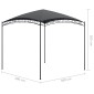 vidaXL Κιόσκι Ανθρακί 3 x 3 x 2,65 μ. 180 γρ./μ²