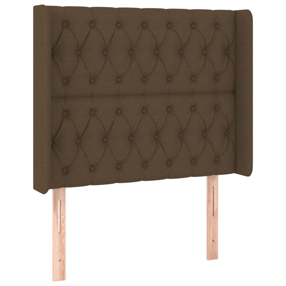 vidaXL Κρεβάτι Boxspring με Στρώμα & LED Σκ.Καφέ 90x190 εκ. Υφασμάτινο