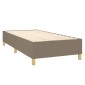 vidaXL Κρεβάτι Boxspring με Στρώμα & LED Taupe 90x190 εκ. Υφασμάτινο