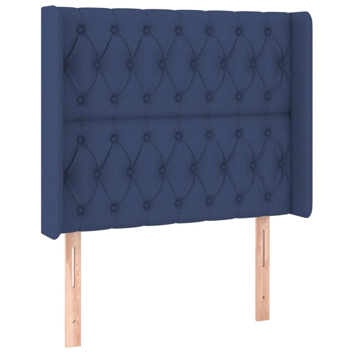 vidaXL Κρεβάτι Boxspring με Στρώμα & LED Μπλε 100x200 εκ. Υφασμάτινο