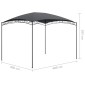 vidaXL Κιόσκι Ανθρακί 3 x 4 x 2,65 μ. 180 γρ./μ²
