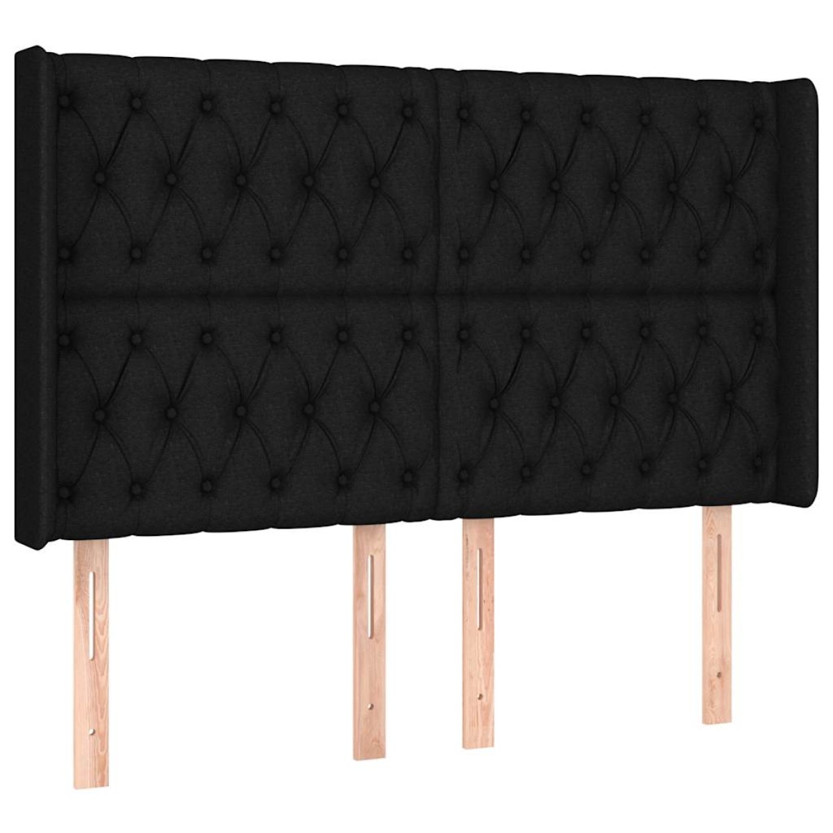 vidaXL Κρεβάτι Boxspring με Στρώμα & LED Μαύρο 140x200 εκ. Υφασμάτινο