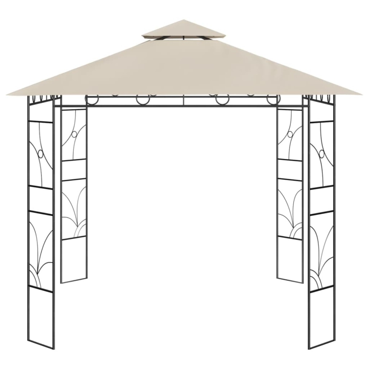 vidaXL Κιόσκι Κρεμ 3 x 3 x 2,7 μ. 160 γρ./μ²