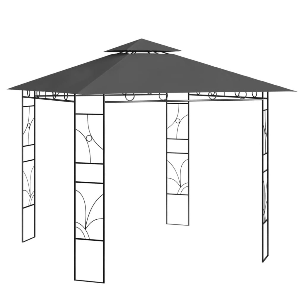 vidaXL Κιόσκι Ανθρακί 3 x 3 x 2,7 μ. 160 γρ./μ²