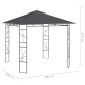 vidaXL Κιόσκι Ανθρακί 3 x 3 x 2,7 μ. 160 γρ./μ²
