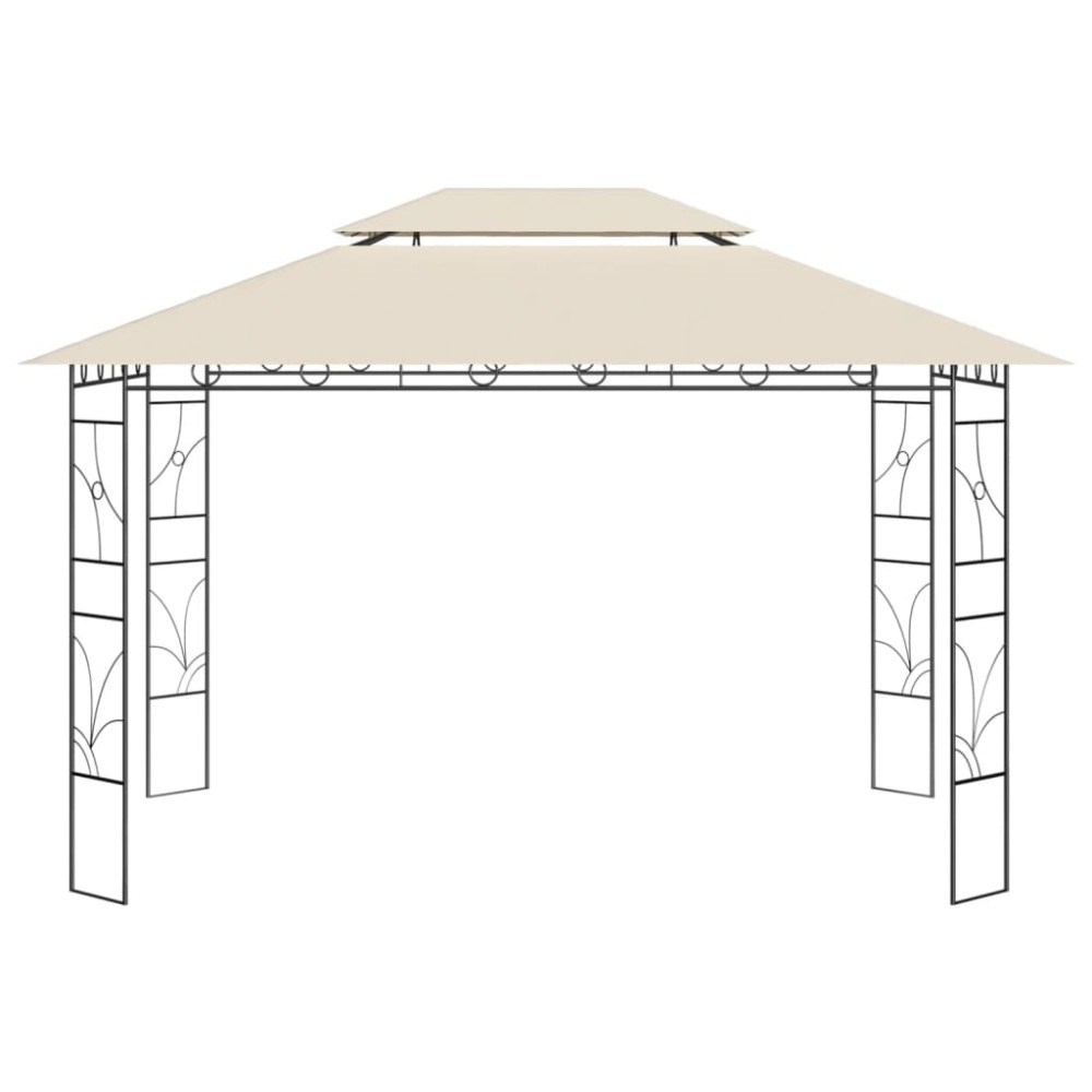 vidaXL Κιόσκι Κρεμ 4 x 3 x 2,7 μ. 160 γρ./μ²