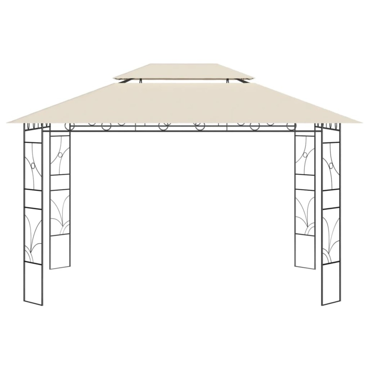 vidaXL Κιόσκι Κρεμ 4 x 3 x 2,7 μ. 160 γρ./μ²