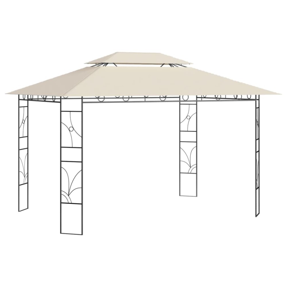 vidaXL Κιόσκι Κρεμ 4 x 3 x 2,7 μ. 160 γρ./μ²