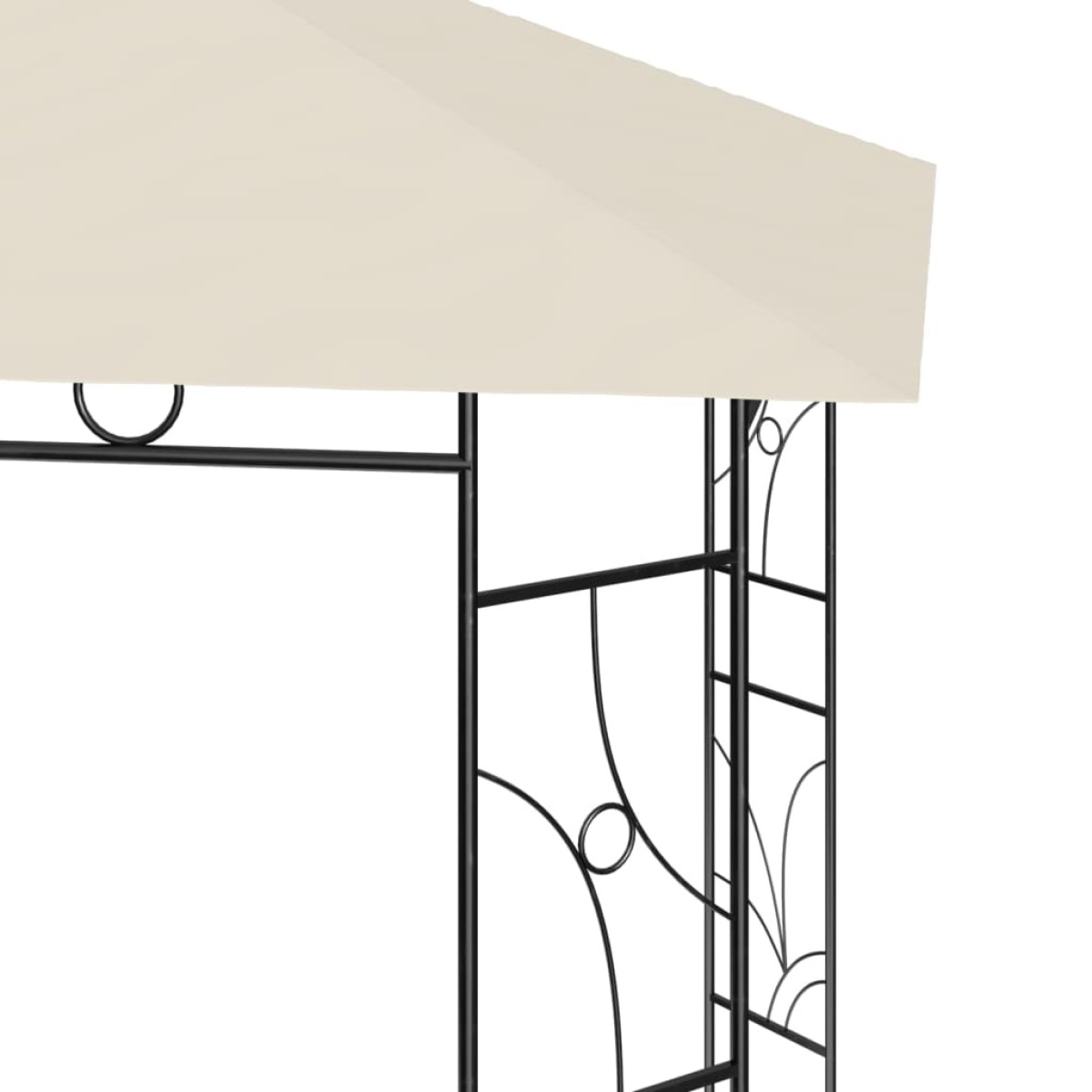 vidaXL Κιόσκι Κρεμ 4 x 3 x 2,7 μ. 160 γρ./μ²