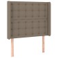 vidaXL Κρεβάτι Boxspring με Στρώμα & LED Taupe 80x200 εκ. Υφασμάτινο