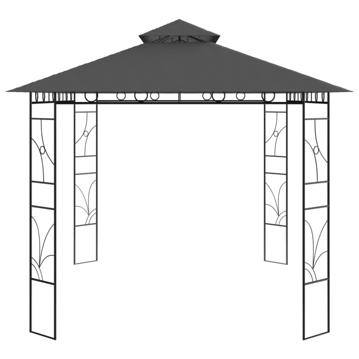 vidaXL Κιόσκι Ανθρακί 4 x 3 x 2,7 μ. 160 γρ./μ²