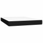 vidaXL Κρεβάτι Boxspring με Στρώμα & LED Μαύρο 140x200 εκ. Υφασμάτινο