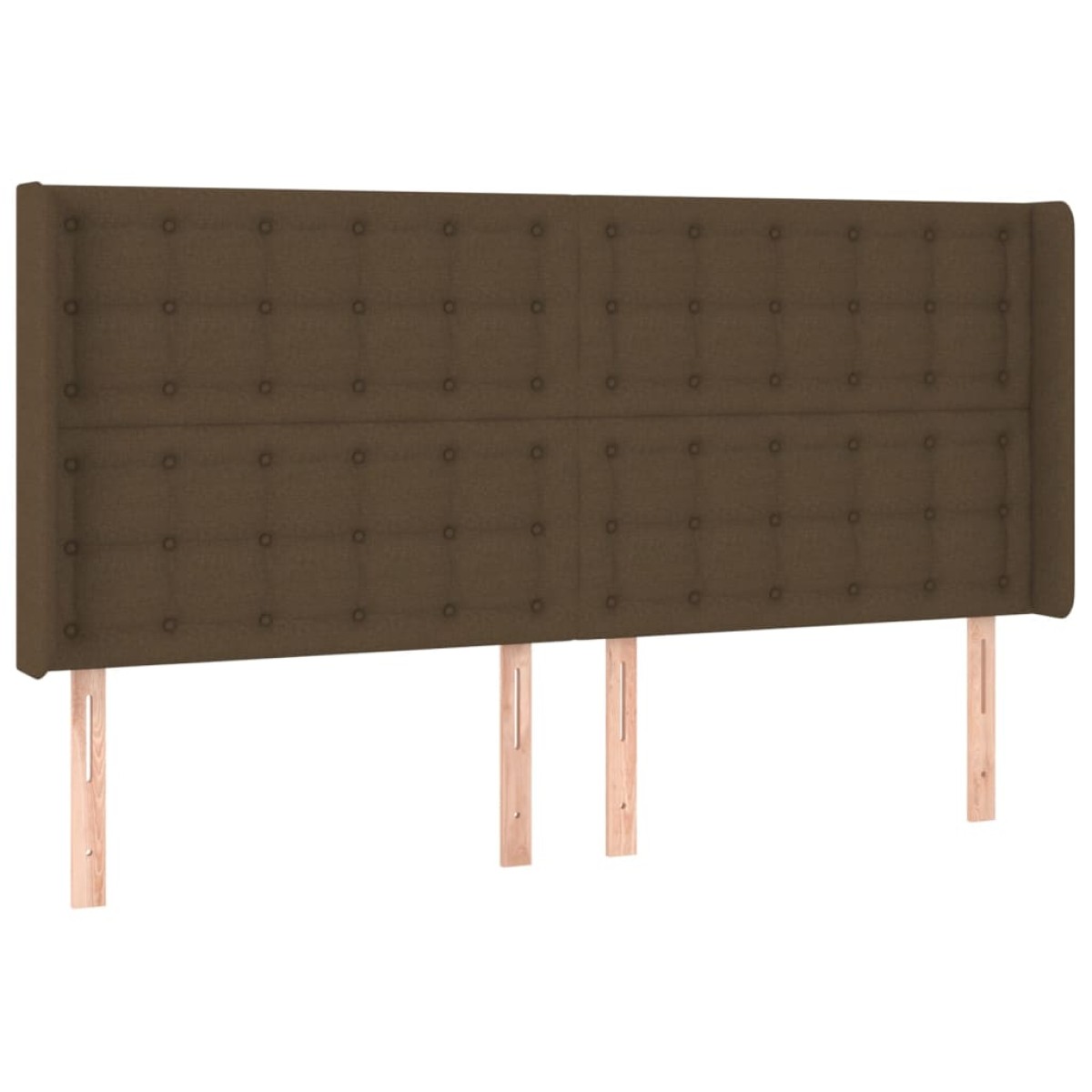 vidaXL Κρεβάτι Boxspring με Στρώμα & LED Σκ.Καφέ 180x200εκ. Υφασμάτινο