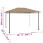 vidaXL Κιόσκι Taupe 384x281x270 εκ. 180 γρ./μ²