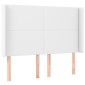 vidaXL Κρεβάτι Boxspring με Στρώμα & LED Λευκό 140x200 εκ. Συνθ. Δέρμα