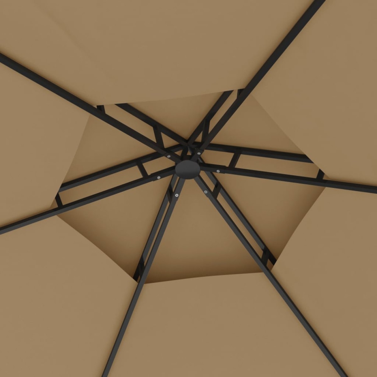 vidaXL Κιόσκι με Πλευρικά Τοιχώματα Taupe 3,1 x 2,7 μ.