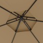 vidaXL Κιόσκι με Πλευρικά Τοιχώματα Taupe 3,1 x 2,7 μ.