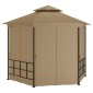 vidaXL Κιόσκι με Πλευρικά Τοιχώματα Taupe 3,1 x 2,7 μ.