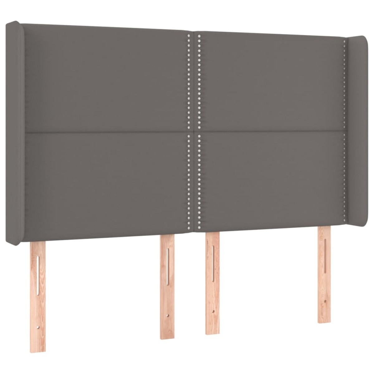 vidaXL Κρεβάτι Boxspring με Στρώμα & LED Γκρι 140x200 εκ. Συνθ. Δέρμα