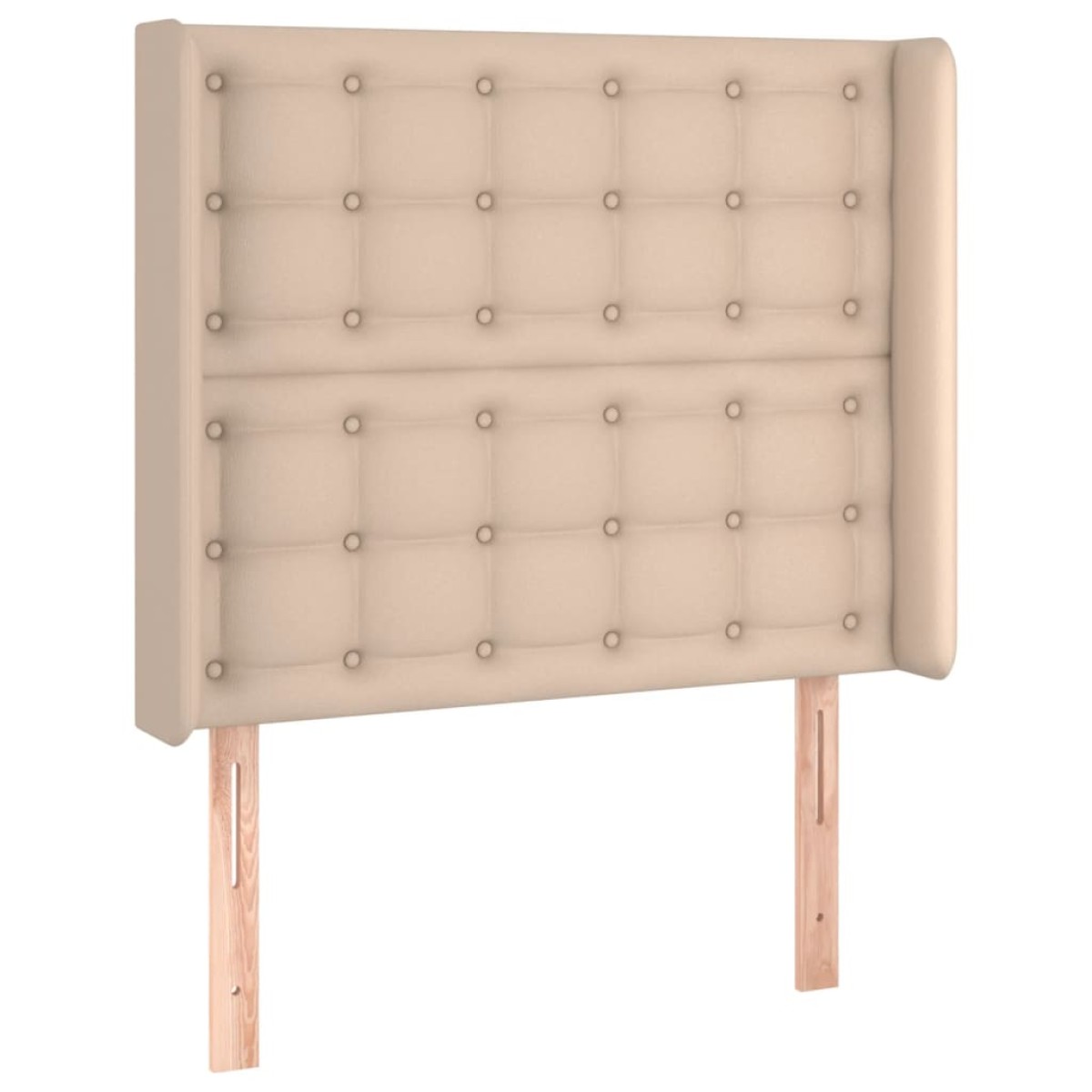vidaXL Κρεβάτι Boxspring Στρώμα&LED Καπουτσίνο 90x190 εκ. Συνθ. Δέρμα