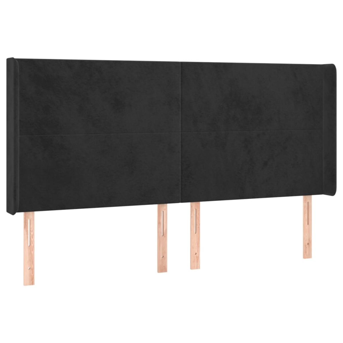 vidaXL Κρεβάτι Boxspring με Στρώμα & LED Μαύρο 160x200 εκ. Βελούδινο