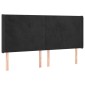 vidaXL Κρεβάτι Boxspring με Στρώμα & LED Μαύρο 160x200 εκ. Βελούδινο
