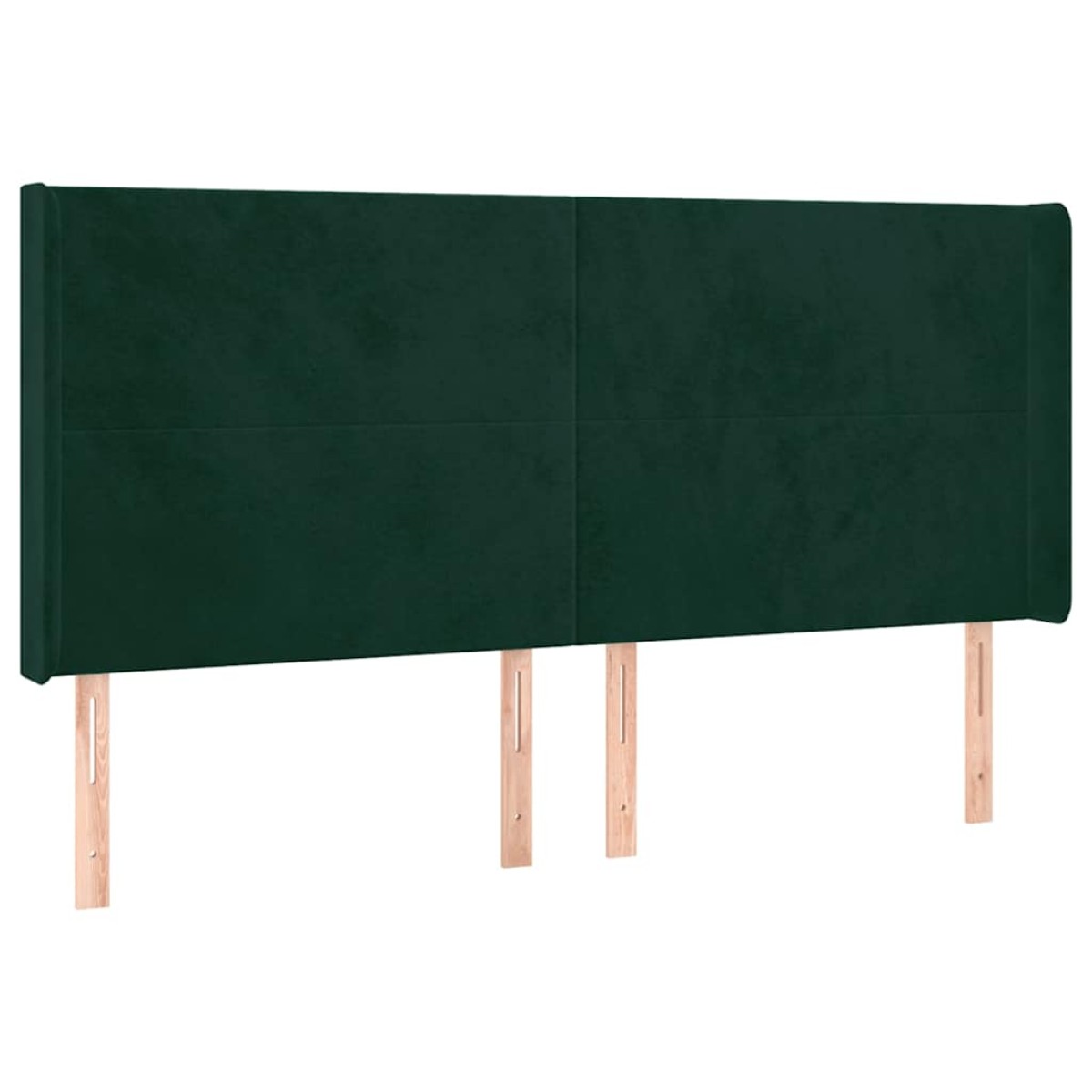 vidaXL Κρεβάτι Boxspring με Στρώμα & LED Σκ. Πράσινο 160x200εκ Βελούδο