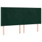 vidaXL Κρεβάτι Boxspring με Στρώμα & LED Σκ. Πράσινο 160x200εκ Βελούδο