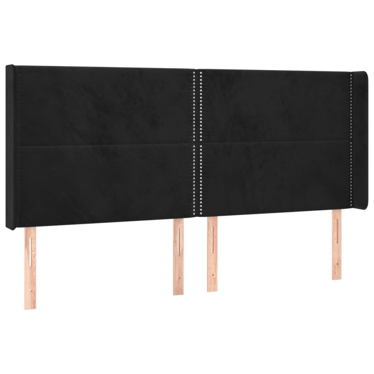vidaXL Κρεβάτι Boxspring με Στρώμα & LED Μαύρο 160x200 εκ. Βελούδινο