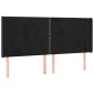 vidaXL Κρεβάτι Boxspring με Στρώμα & LED Μαύρο 160x200 εκ. Βελούδινο