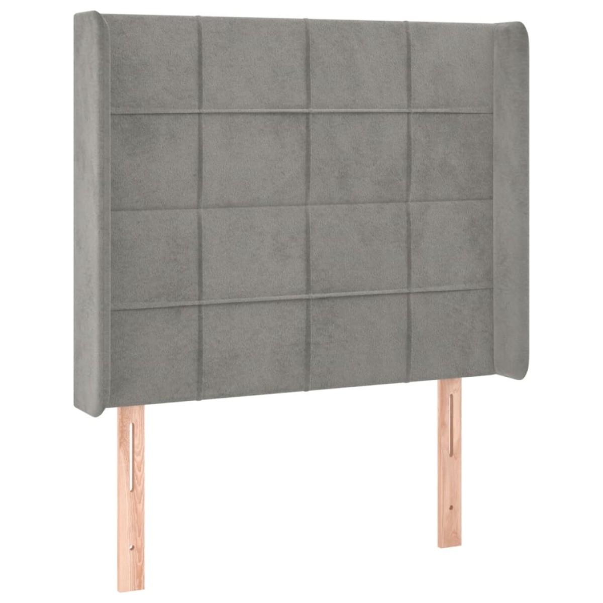vidaXL Κρεβάτι Boxspring με Στρώμα & LED Αν.Γκρι 80x200 εκ. Βελούδινο