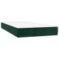 vidaXL Κρεβάτι Boxspring με Στρώμα & LED Σκ. Πράσινο 80x200 εκ Βελούδο