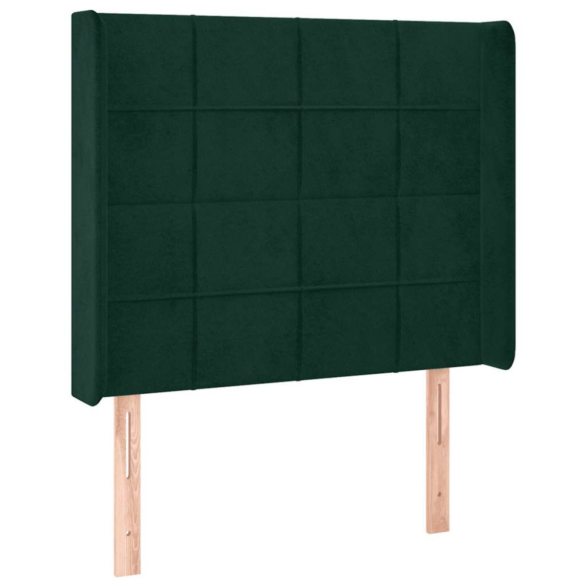 vidaXL Κρεβάτι Boxspring με Στρώμα & LED Σκ. Πράσινο 80x200 εκ Βελούδο