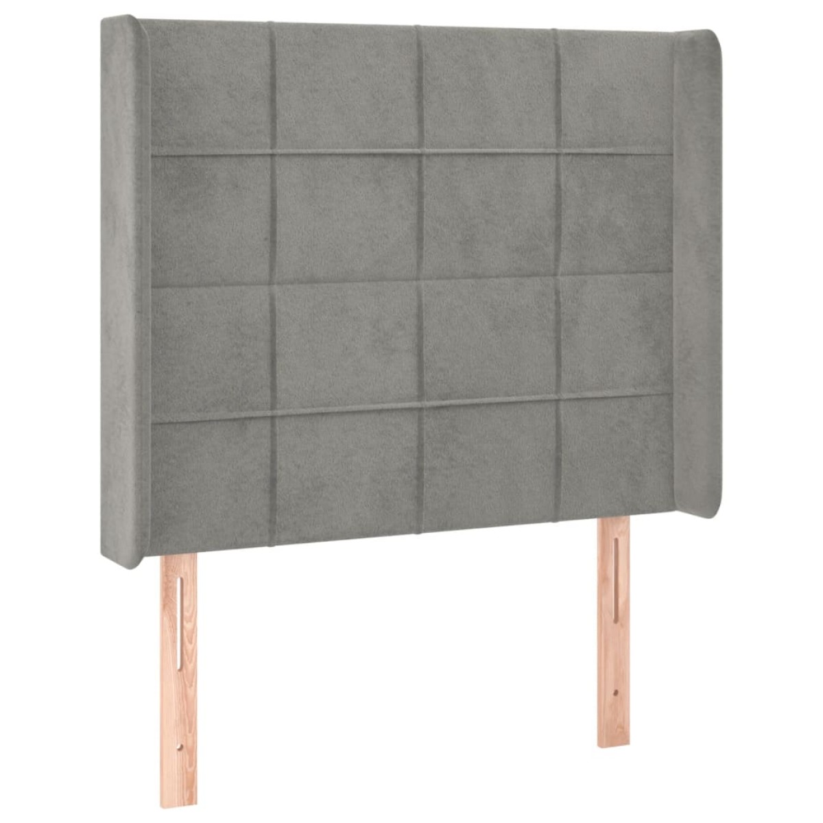 vidaXL Κρεβάτι Boxspring με Στρώμα & LED Αν.Γκρι 90x200 εκ. Βελούδινο