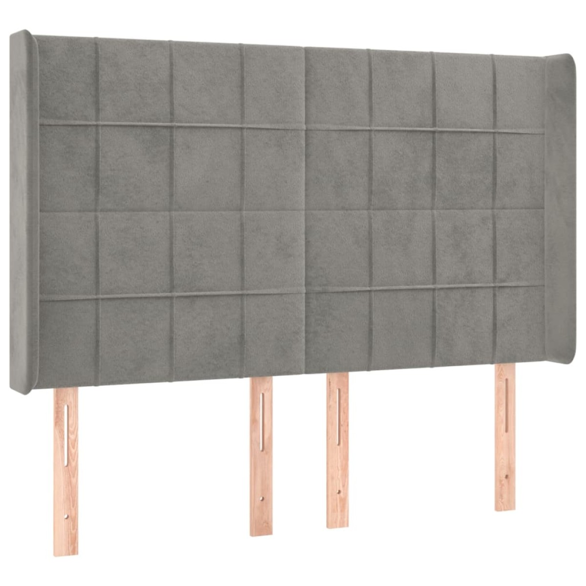 vidaXL Κρεβάτι Boxspring με Στρώμα & LED Αν.Γκρι 140x200 εκ. Βελούδινο