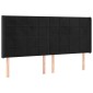 vidaXL Κρεβάτι Boxspring με Στρώμα & LED Μαύρο 200x200 εκ. Βελούδινο