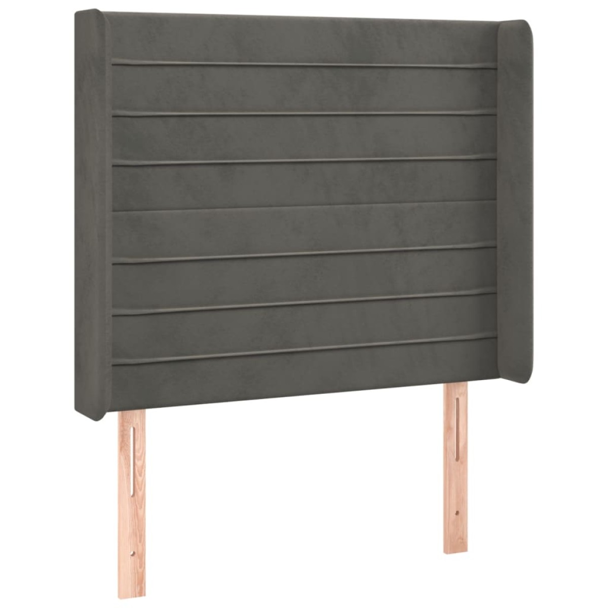 vidaXL Κρεβάτι Boxspring με Στρώμα & LED Σκ. Γκρι 90x190 εκ. Βελούδινο