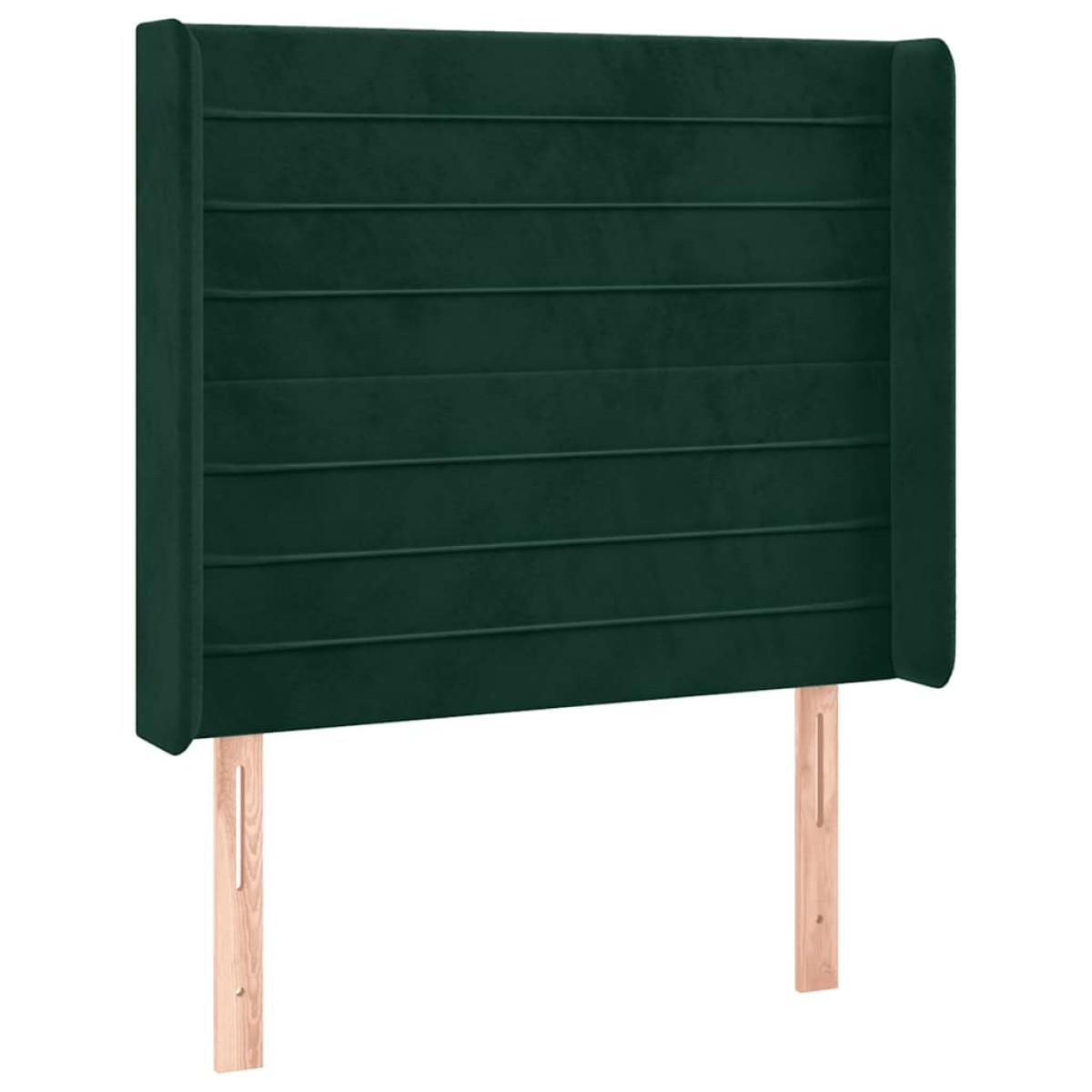 vidaXL Κρεβάτι Boxspring με Στρώμα & LED Σκ. Πράσινο 90x190 εκ Βελούδο