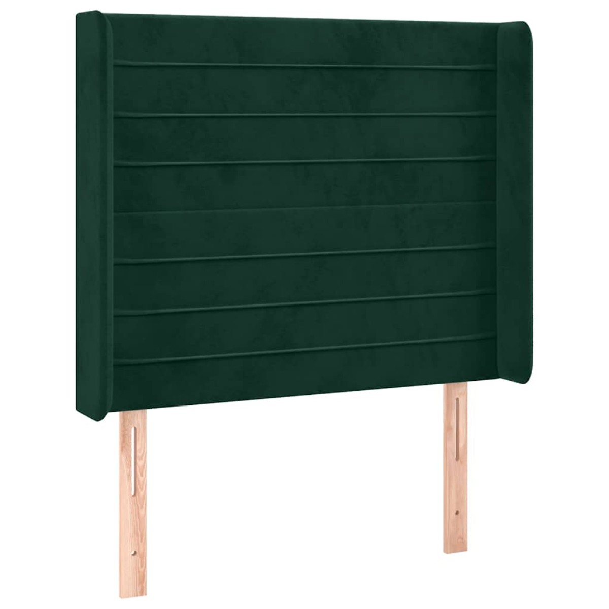 vidaXL Κρεβάτι Boxspring με Στρώμα & LED Σκ. Πράσινο 90x200 εκ Βελούδο