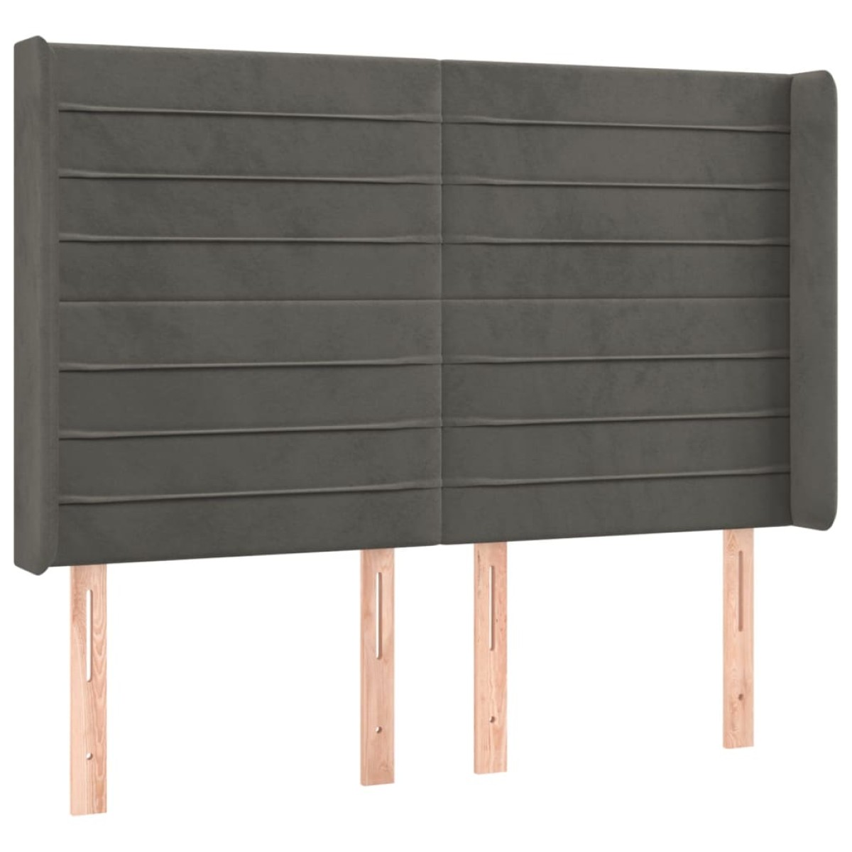 vidaXL Κρεβάτι Boxspring με Στρώμα & LED Σκ. Γκρι 140x200εκ. Βελούδινο
