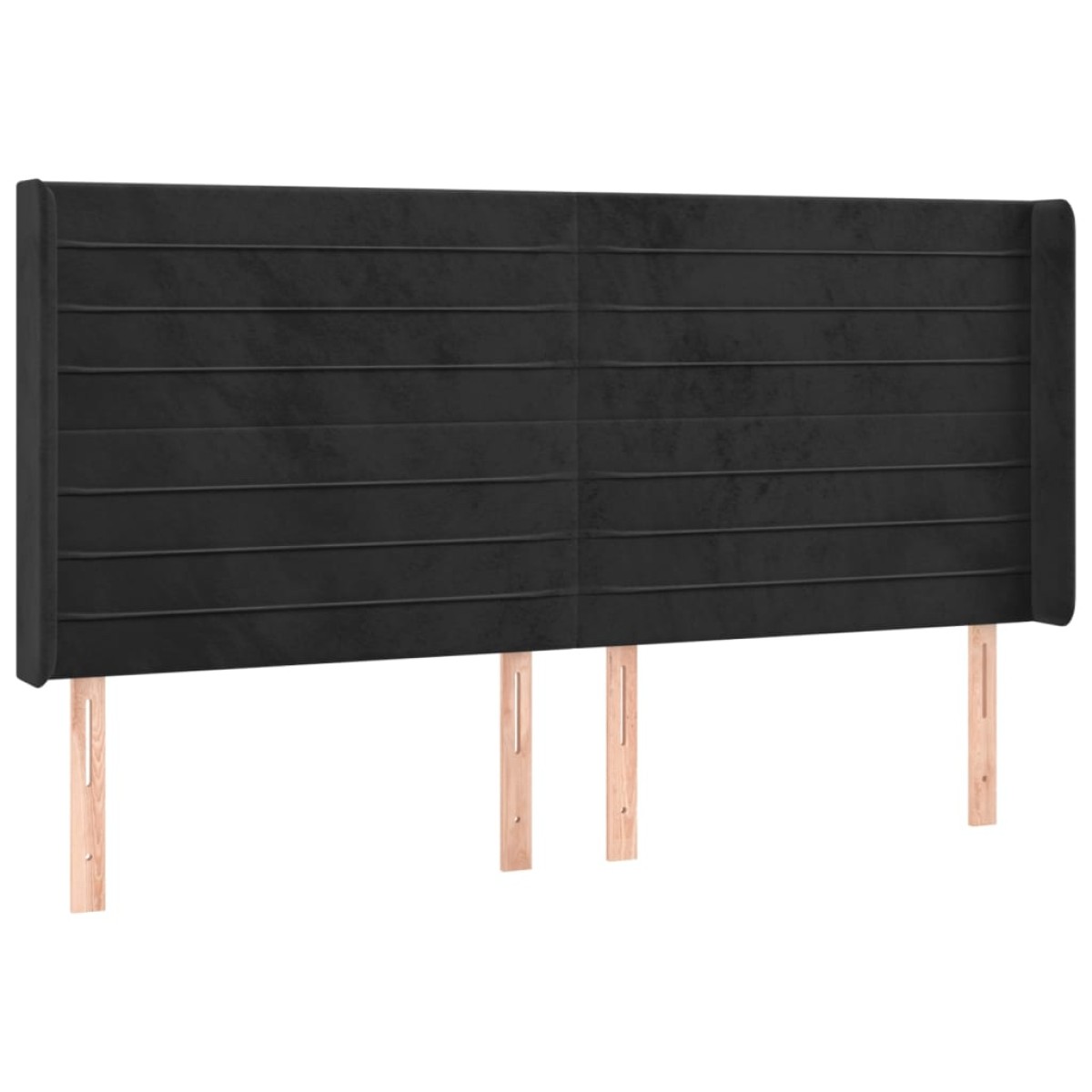 vidaXL Κρεβάτι Boxspring με Στρώμα & LED Μαύρο 160x200 εκ. Βελούδινο