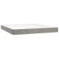 vidaXL Κρεβάτι Boxspring με Στρώμα & LED Αν.Γκρι 180x200 εκ. Βελούδινο
