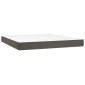 vidaXL Κρεβάτι Boxspring με Στρώμα & LED Σκ. Γκρι 180x200εκ. Βελούδινο