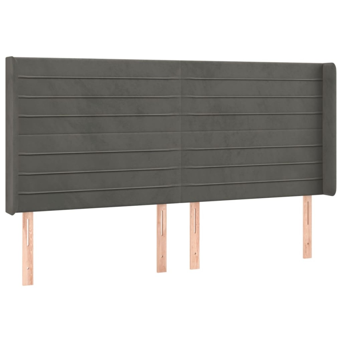 vidaXL Κρεβάτι Boxspring με Στρώμα & LED Σκ. Γκρι 180x200εκ. Βελούδινο