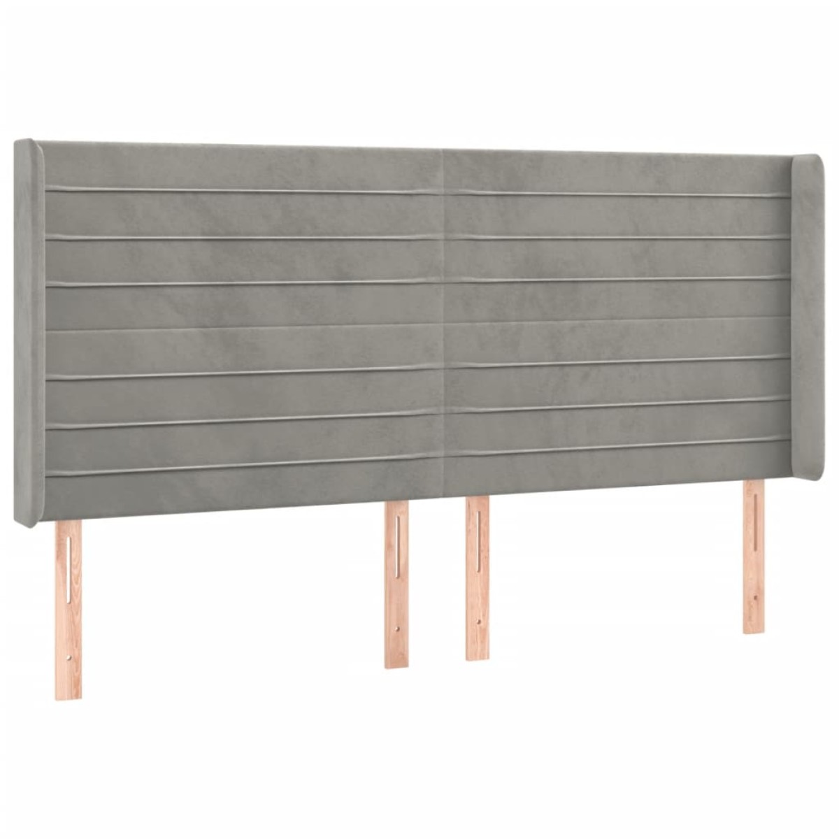 vidaXL Κρεβάτι Boxspring με Στρώμα & LED Αν.Γκρι 200x200 εκ. Βελούδινο