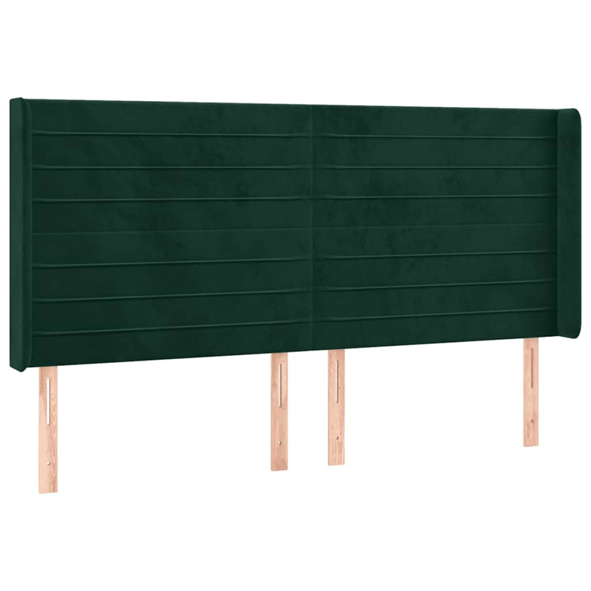vidaXL Κρεβάτι Boxspring με Στρώμα & LED Σκ. Πράσινο 200x200εκ Βελούδο