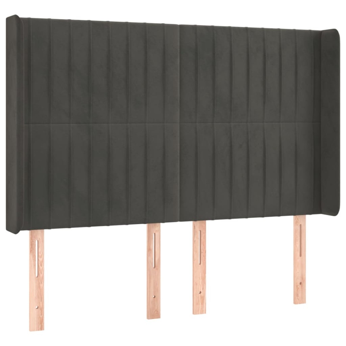 vidaXL Κρεβάτι Boxspring με Στρώμα & LED Σκ. Γκρι 140x190εκ. Βελούδινο