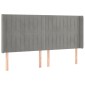 vidaXL Κρεβάτι Boxspring με Στρώμα & LED Αν.Γκρι 180x200 εκ. Βελούδινο