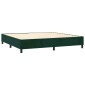 vidaXL Κρεβάτι Boxspring με Στρώμα & LED Σκ. Πράσινο 200x200εκ Βελούδο